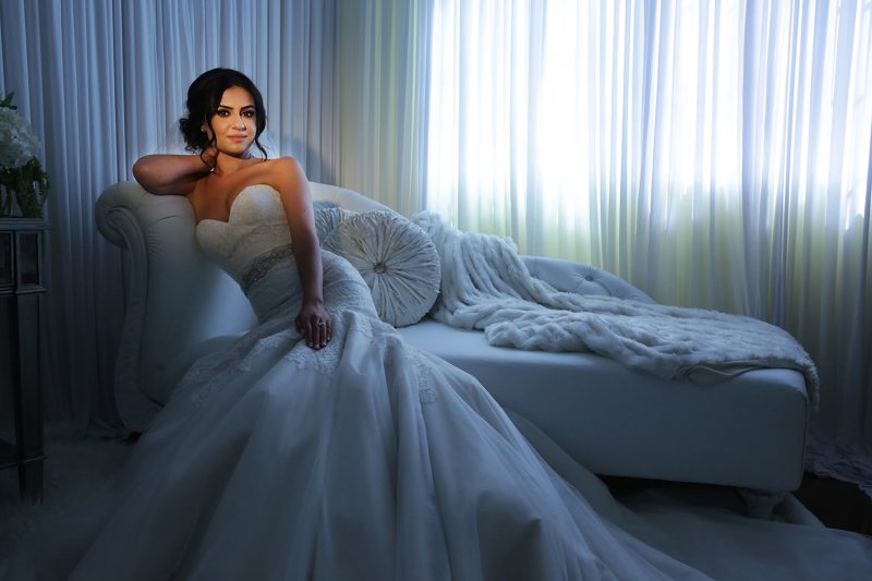 Beautiful Bride on the couch